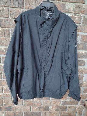 Dryjoys By FJ Footjoy Light Weight Jacket Men's XXL Black Windbreaker Full Zip